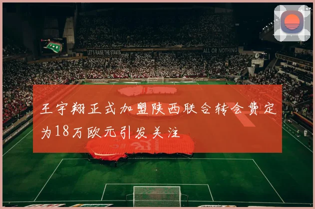 王宇翔正式加盟陕西联合转会费定为18万欧元引发关注